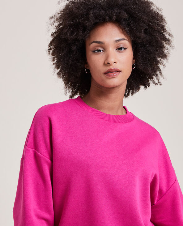Sweat col rond rose fuchsia - Pimkie