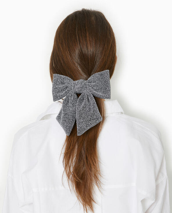Barrette avec nœud argenté argenté - Pimkie