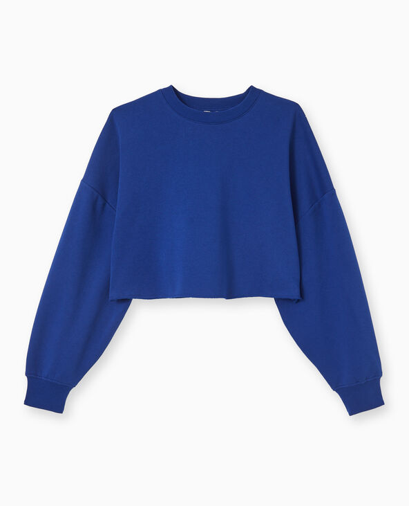 Sweat large cropped bleu marine - Pimkie