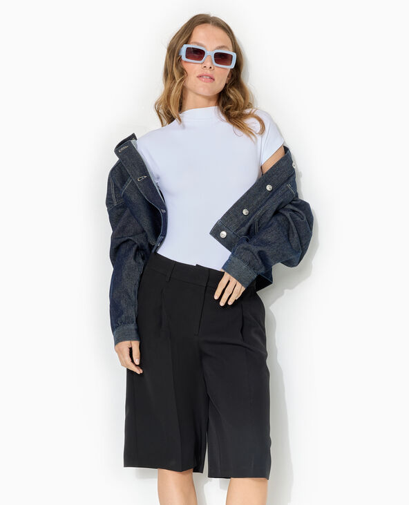 Body manches courtes col montant blanc - Pimkie