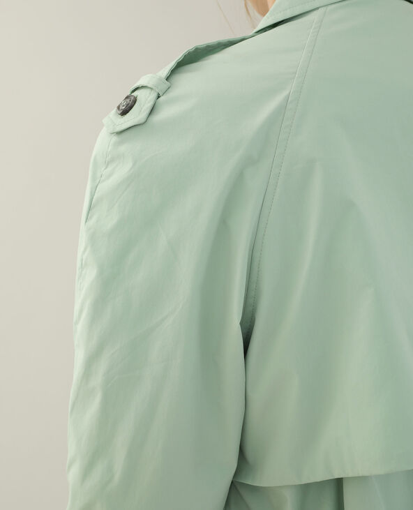 Trench long vert de gris - Pimkie
