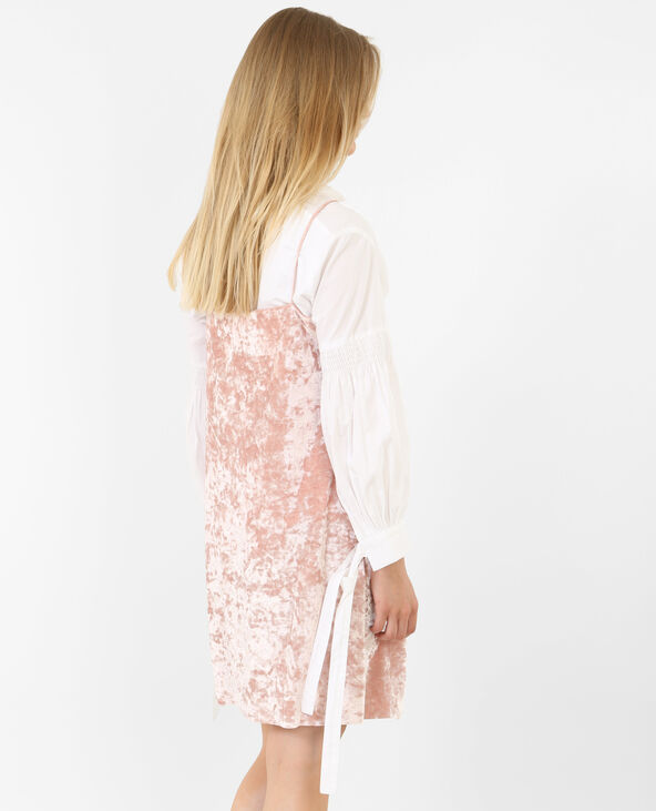 Robe velours rose clair - Pimkie