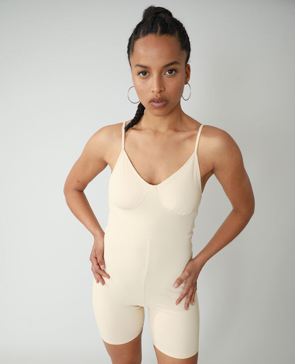 Combishort côtelé rose clair - Pimkie