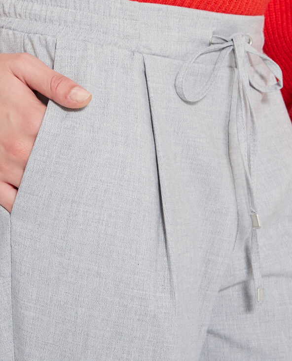 Pantalon carotte gris chiné - Pimkie