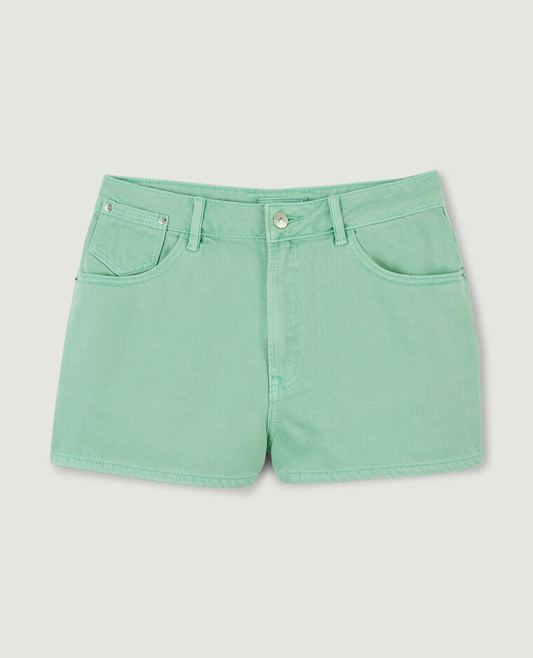 Short en jean coloré vert - Pimkie