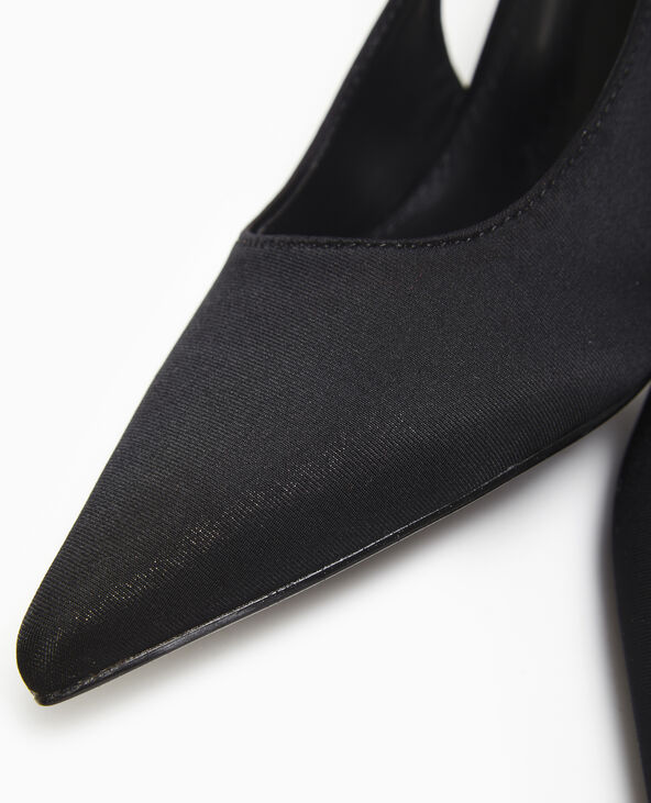 Escarpins bout pointu talon ouvert noir - Pimkie