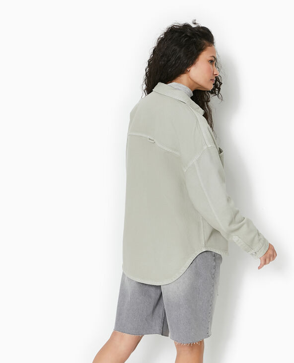 Surchemise en toile épaisse vert clair - Pimkie