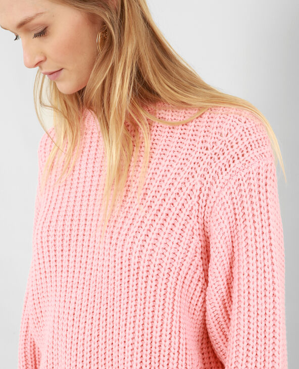 Pull à grosse maille rose - Pimkie