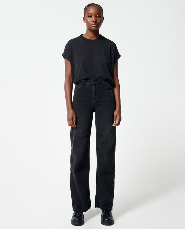 Jean straight taille haute