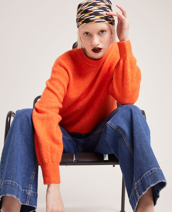 Pull en maille orange - Pimkie