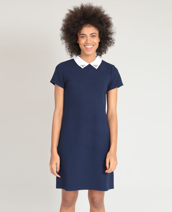 Robe droite col claudine top