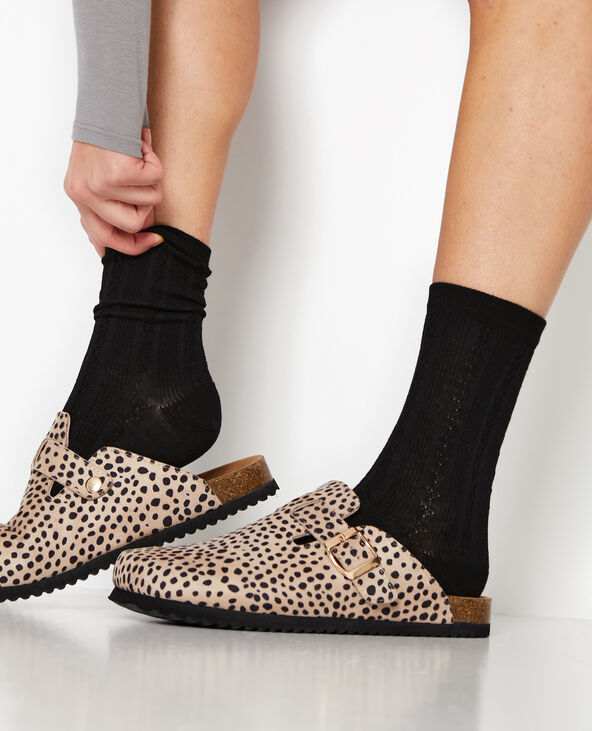 Chaussettes en maille fantaisie noir - Pimkie