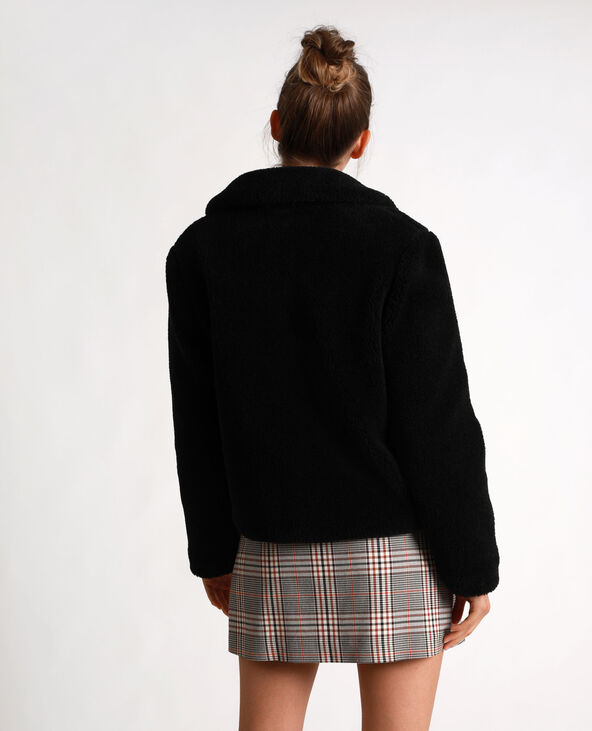 Veste en fausse fourrure noir - Pimkie