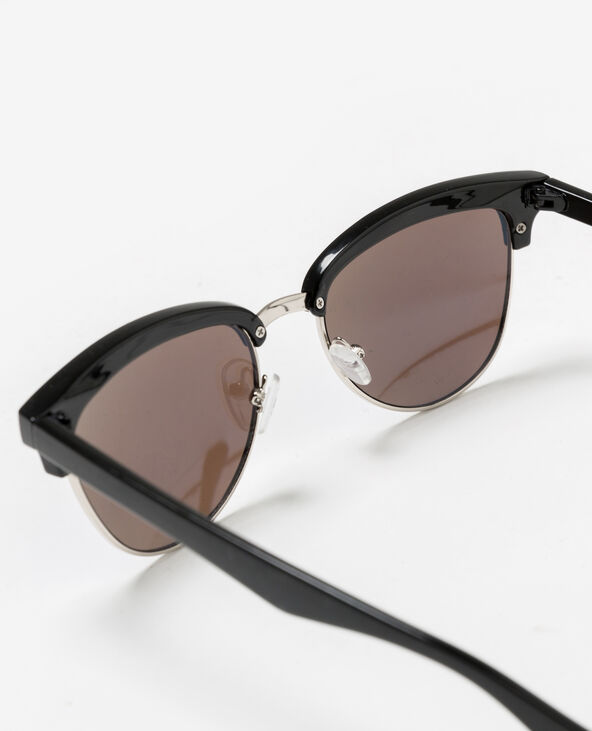 Lunettes de soleil effet miroir noir - Pimkie