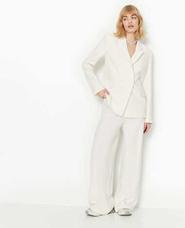 Pantalon large et droit taille haute  écru - Pimkie