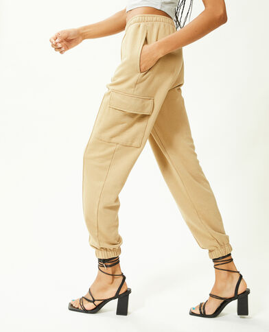 Pantalon de jogging cargo camel - Pimkie