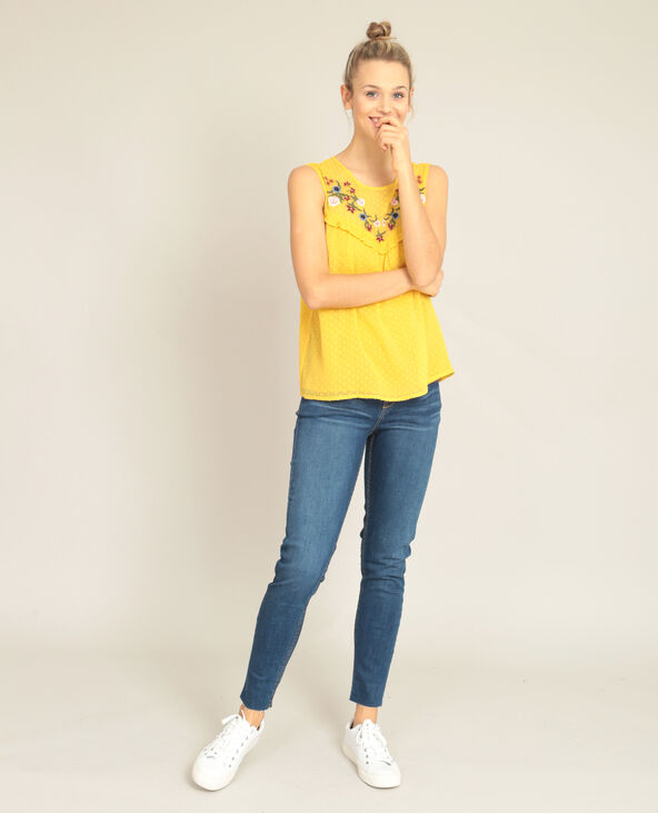 Blouse en plumetis jaune ocre - Pimkie