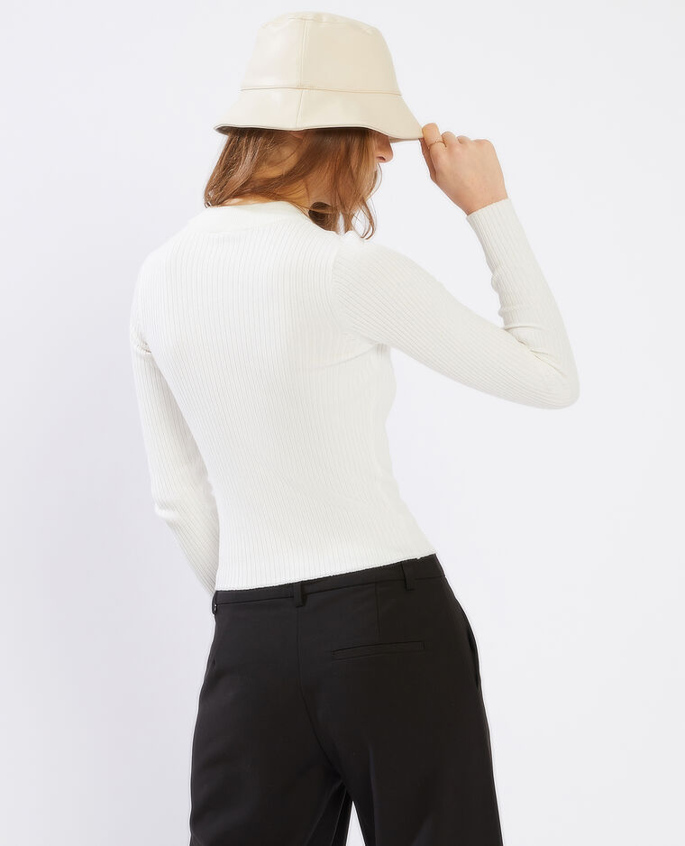 Pull avec fente blanc cassé - Pimkie