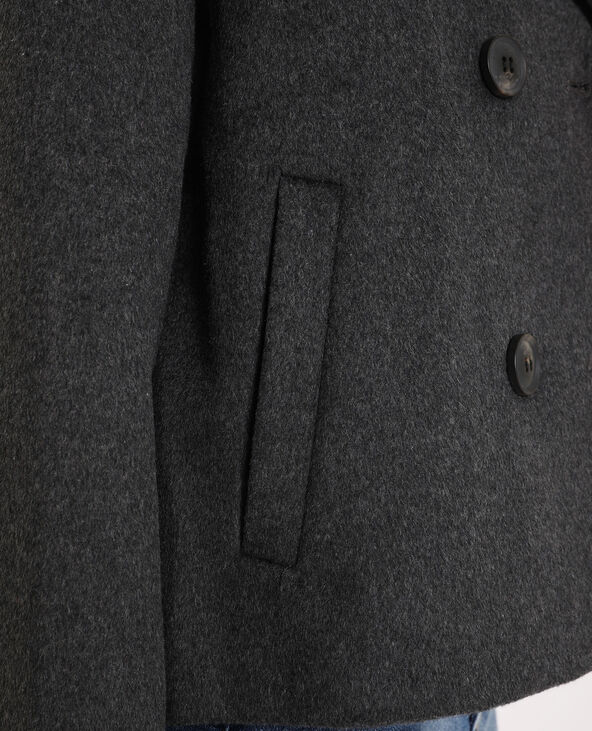 Manteau court gris chiné - Pimkie
