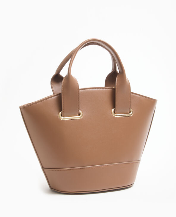 Sac effet seau avec poignée et bandoulière camel - Pimkie