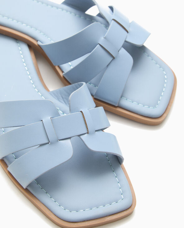 Mules plates bleu clair - Pimkie