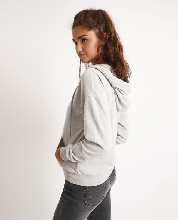 Sweat à capuche zippé gris chiné - Pimkie