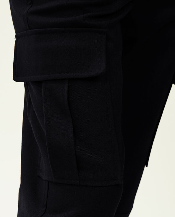 Pantalon cargo uni noir - Pimkie