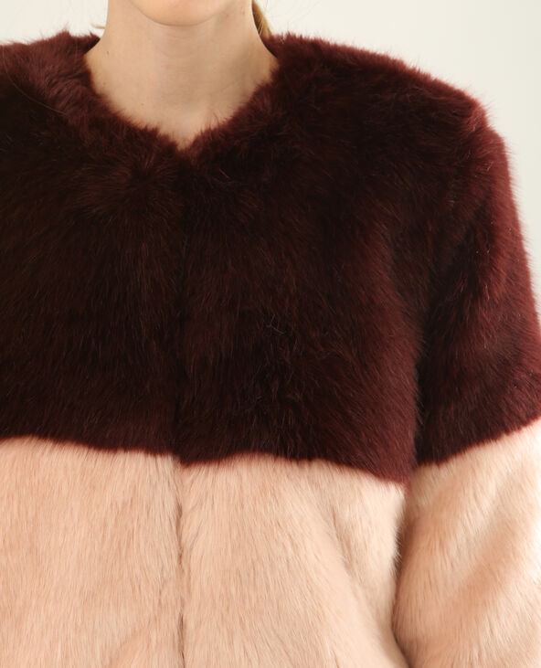Manteau en fausse fourrure violet - Pimkie