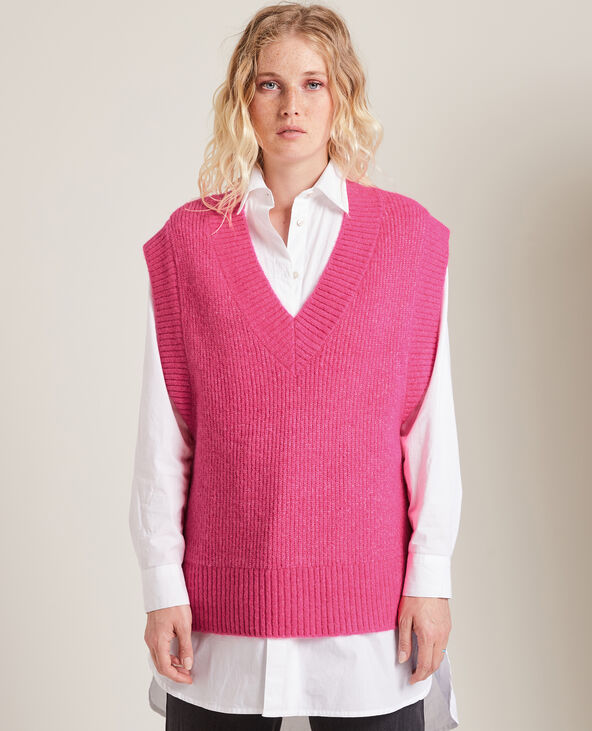 Pull sans manches oversize rose fuchsia - Pimkie