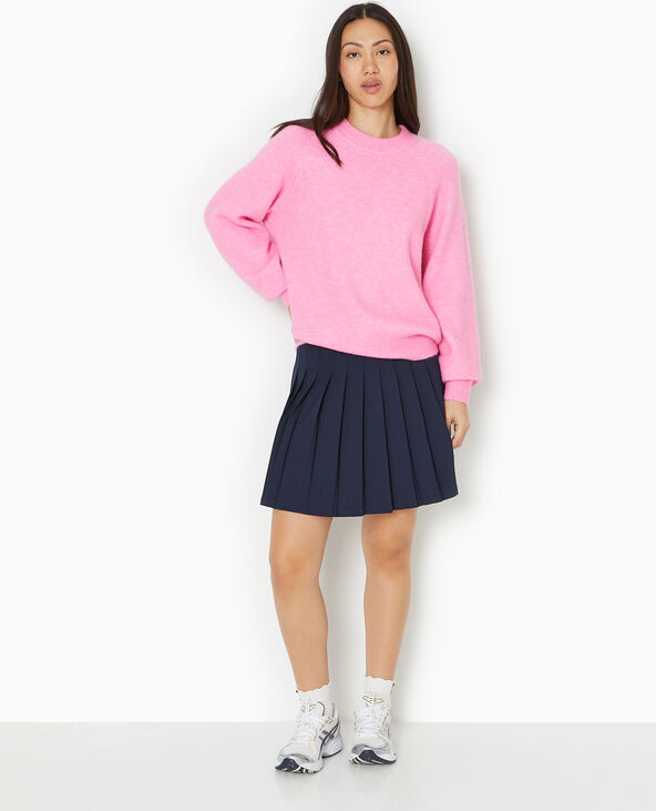 Pull oversize col rond manches raglan rose - Pimkie