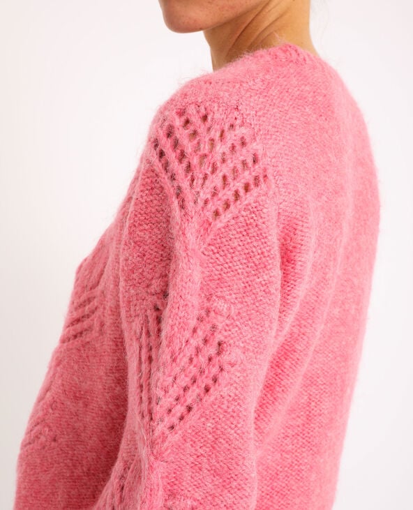 Gilet torsadé rose fluo - Pimkie