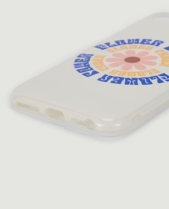 Coque iPhone Flower Power blanc - Pimkie