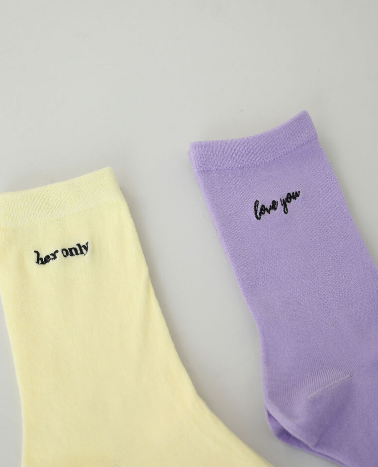 Lot de 2 paires de chaussettes violet - Pimkie