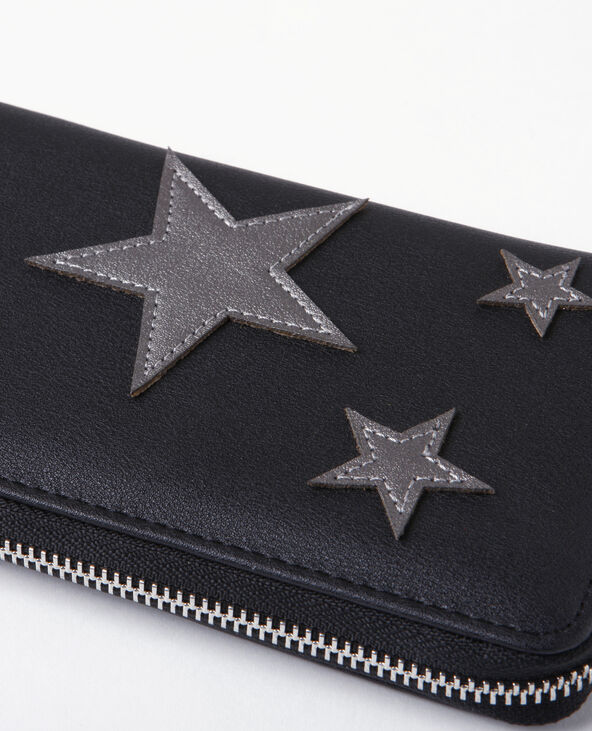 Portefeuille compagnon étoiles noir - Pimkie