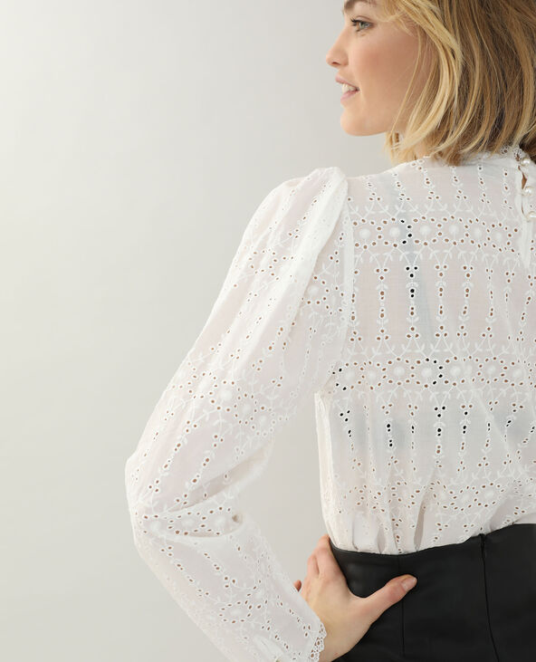 Blouse broderie anglaise blanc - Pimkie