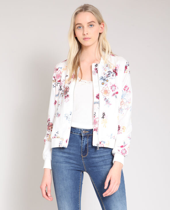Bomber imprimé fleuri écru - Pimkie