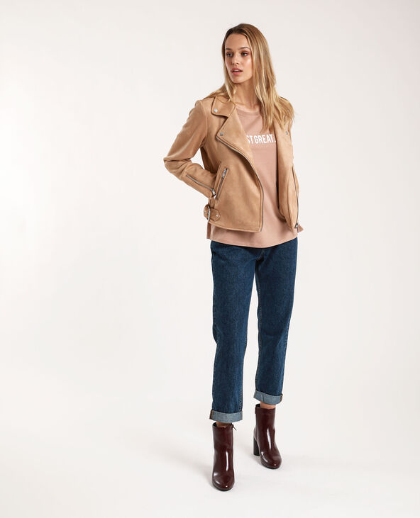Veste biker beige - Pimkie