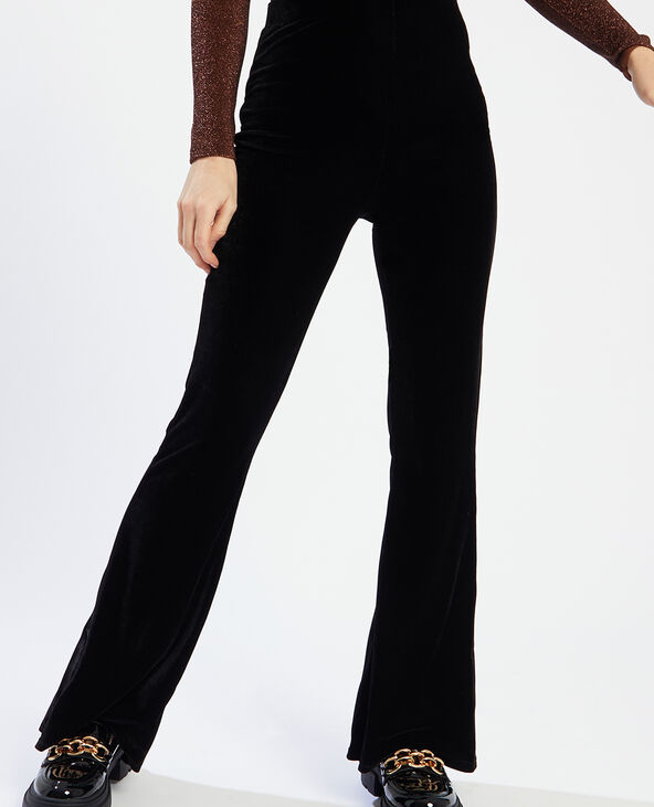Pantalon flare velours