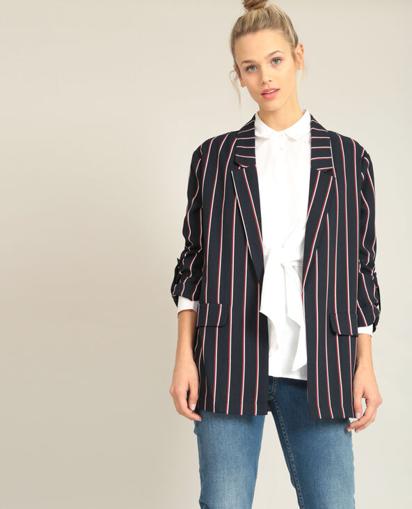 Blazer à rayures noir - Pimkie