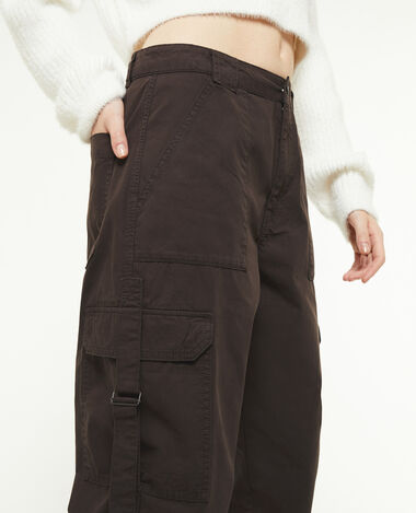 Pantalon cargo avec sangles marron - Pimkie