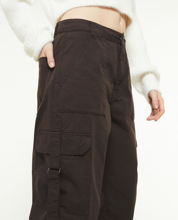 Pantalon cargo avec sangles marron - Pimkie