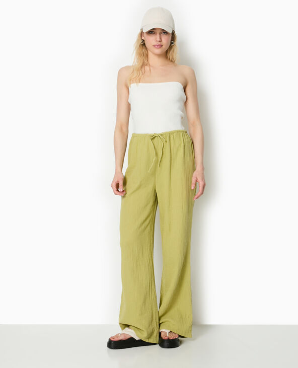 Top bustier en maille côtelée blanc - Pimkie
