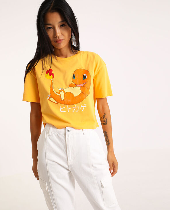 T-shirt cropped Pokemon orange - Pimkie