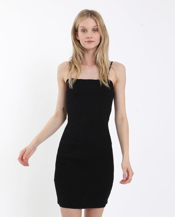 Robe en smock noir - Pimkie
