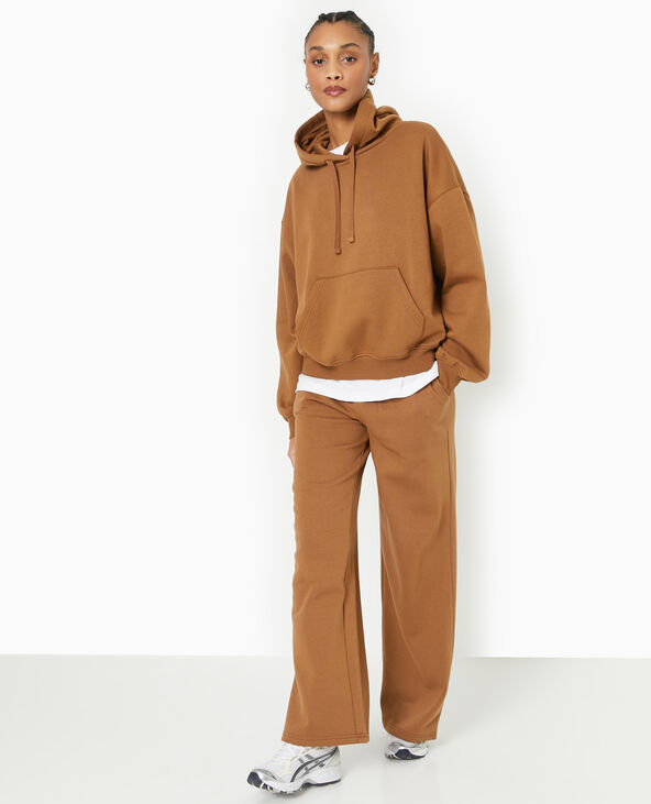 Sweat capuche avec poche devant marron - Pimkie