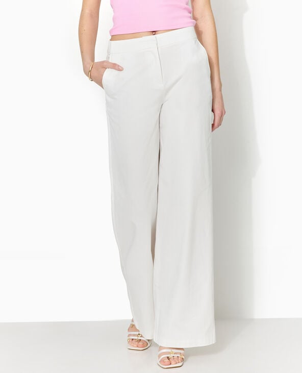 Pantalon droit city taille standard blanc - Pimkie