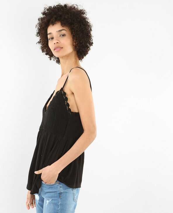 Top en crochet noir - Pimkie