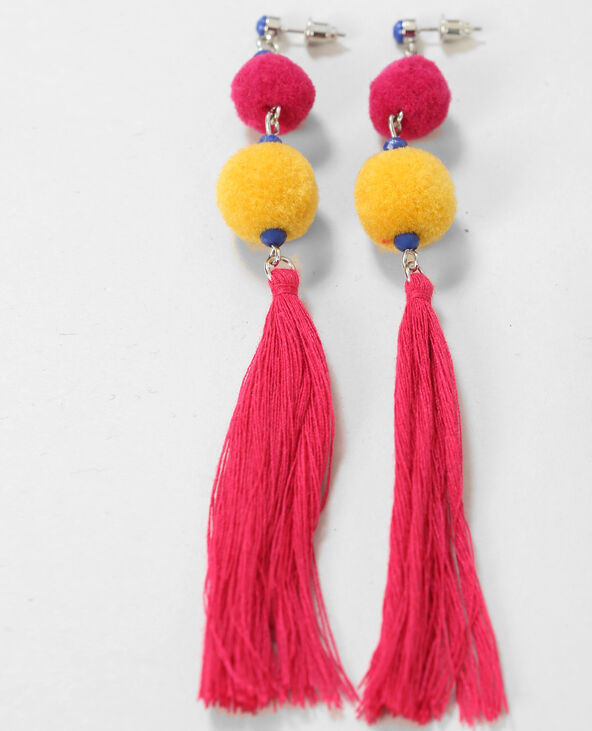Lot de 3 boucles d'oreilles rose fuchsia - Pimkie