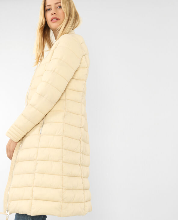 Doudoune fine longue beige - Pimkie