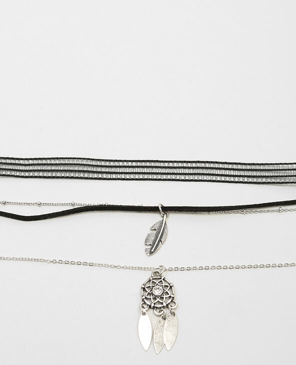 Set de colliers choker argenté - Pimkie